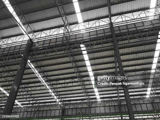 truss steel roof metal sheet - modern storage shed stock pictures, royalty-free photos & images