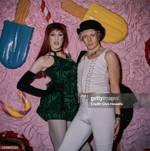 Hostess Maur Valance and Andy Kooky at 'Billion Dollar Babes' at the RAW club, London, 24th June 1994.
