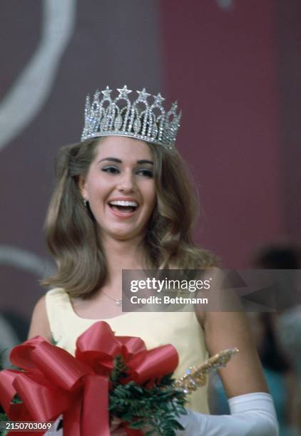 Sylvia Hitchcock pictured shortly after being crowned Miss USA, Miami Beach, Florida, May 21st 1967.