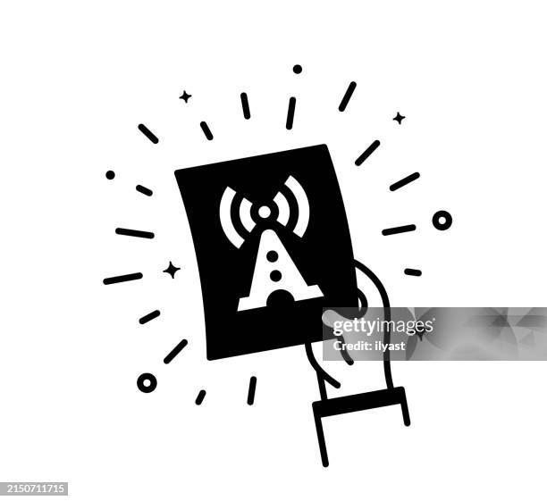 conspiracy concept design for telecommunications - people using smart technology stock illustrations