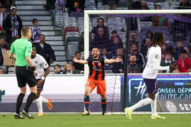Jordan FERRI during the Ligue 1 Uber Eats match between Toulouse and Montpellier at Stadium de Toulouse on May 3, 2024 in Toulouse, France.