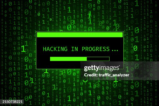 Green code background - hacking in progress Green code background - hacking in progress