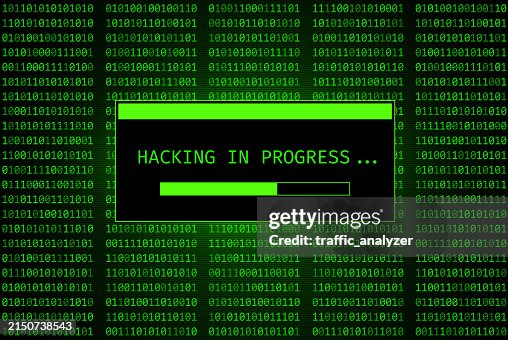 Green Code Background Hacking In Progress High-Res Vector Graphic ...