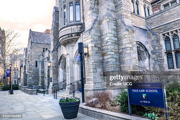 Sterling Law Building, exterior view, Yale Law School, Yale University, New Haven, Connecticut, USA.