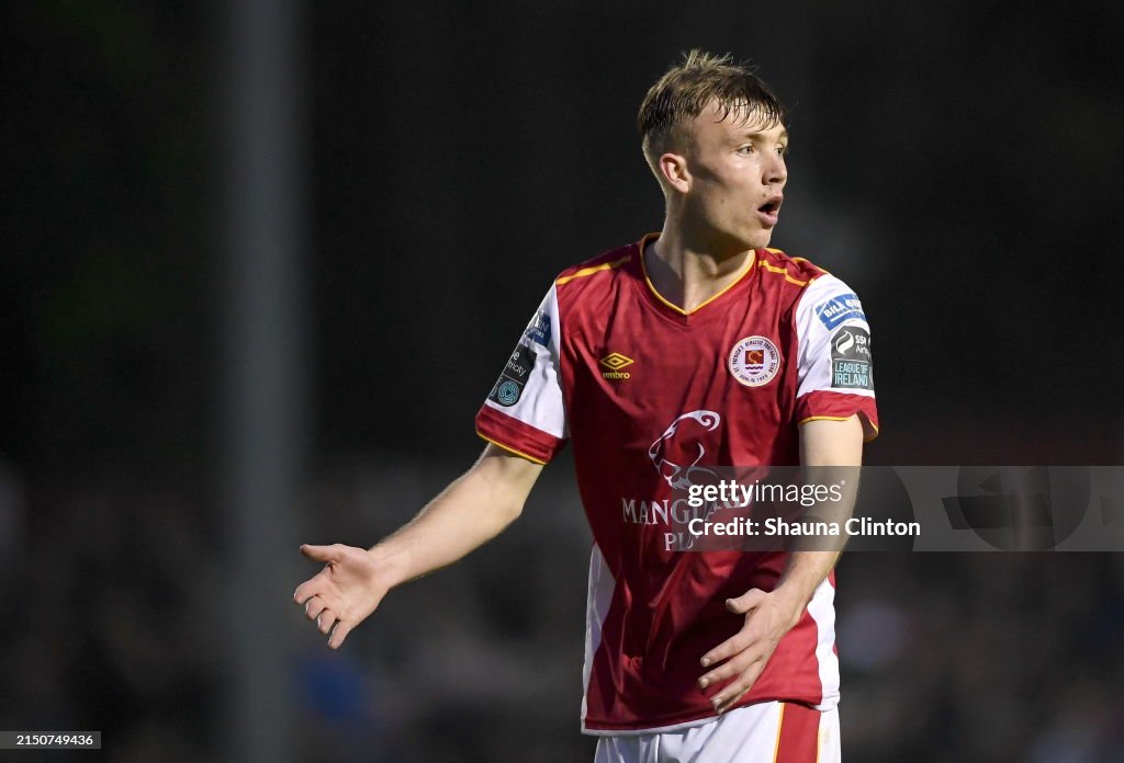 Nolan Alexandre Dublin , Ireland - 3 May 2024; Alex Nolan of St Patrick's Athletic ...