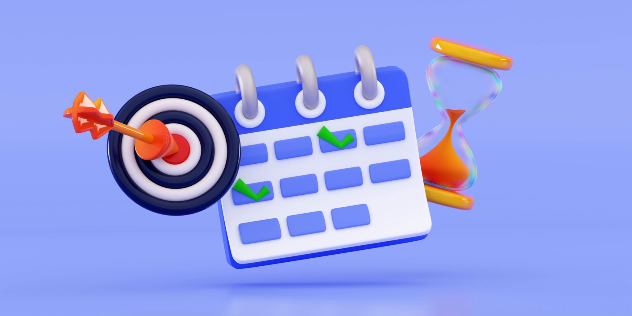 3d calendar icon marked date and time for event meeting reminder Calendar with hourglass and dart board Notification concept 3d calendar icon marked date and time for event meeting reminder Calendar with hourglass and dart board Notification concept