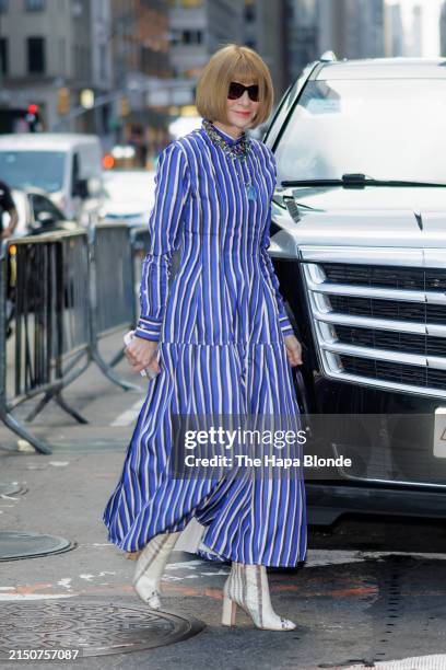 Anna Wintour attends the Ralph Lauren fashion show in Midtown on April 29, 2024 in New York City.
