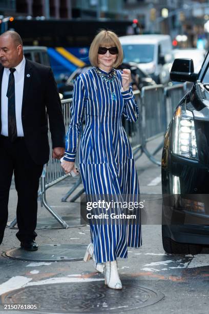 Anna Wintour attends the Ralph Lauren fashion show in Midtown on April 29, 2024 in New York City.