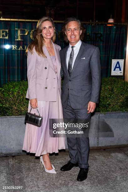 Lauren Bush Lauren and David Lauren attend the Ralph Lauren fashion show after party at Polo Bar in Midtown on April 29, 2024 in New York City.
