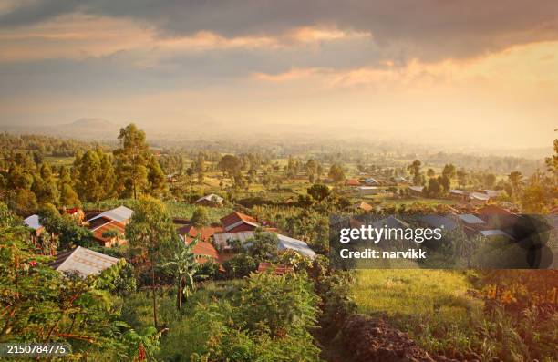 countryside in rwanda - rwanda stock pictures, royalty-free photos & images