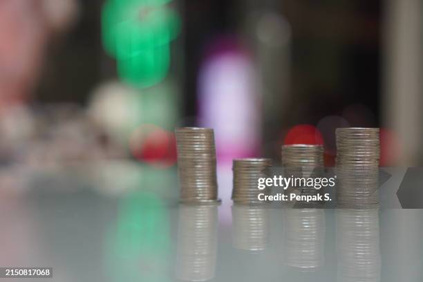 Us Coin Stack Us Coin Stack Photos and Premium High Res Pictures - Getty Images