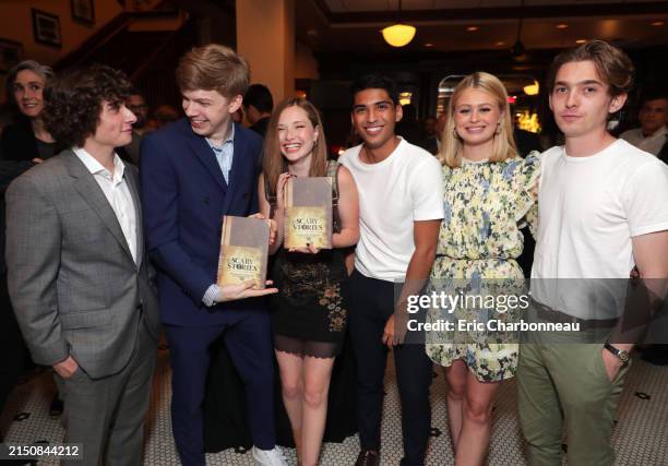 Austin Zajur, Gabriel Rush, Zoe Margaret Colletti, Michael Garza, Natalie Ganzhorn and Austin Abrams seen at CBS Films SCARY STORIES TO TELL IN THE...