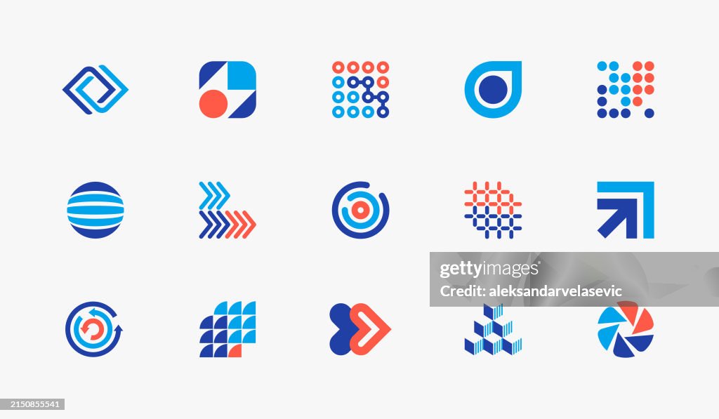 Geometric Icons Design Elements