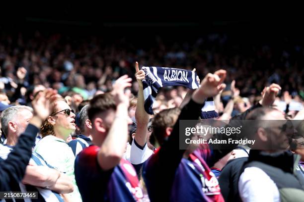 West Bromwich Albion fans during the Sky Bet Championship match between West Bromwich Albion and Preston North End at The Hawthorns on May 4, 2024 in...