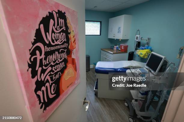 The examination room in A Woman's Choice of Jacksonville clinic, which provides abortion care on April 30 in Jacksonville, Florida. A six-week...