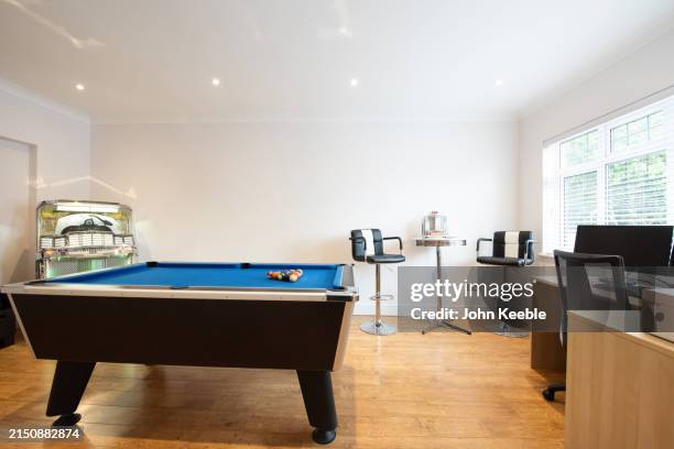 property interiors - man cave stock pictures, royalty-free photos & images