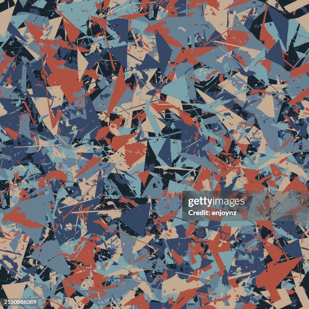 seamless grunge abstract art shapes background - mural stock illustrations