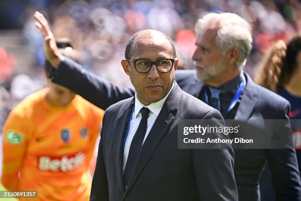 Philippe DIALLO president of Football French Federation during the French Women's Cup Final match between Paris and Fleury at Stade de la Mosson on...