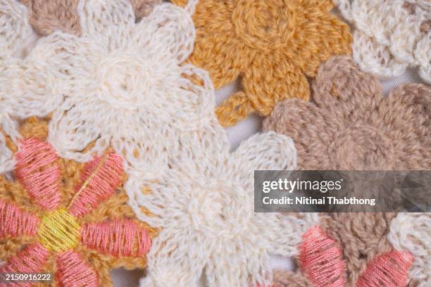 background image of fabric pattern - crochet stock pictures, royalty-free photos & images