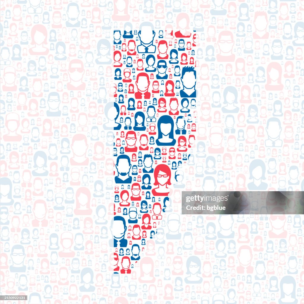 Jefferson County, Colorado. Map with blue and red People
