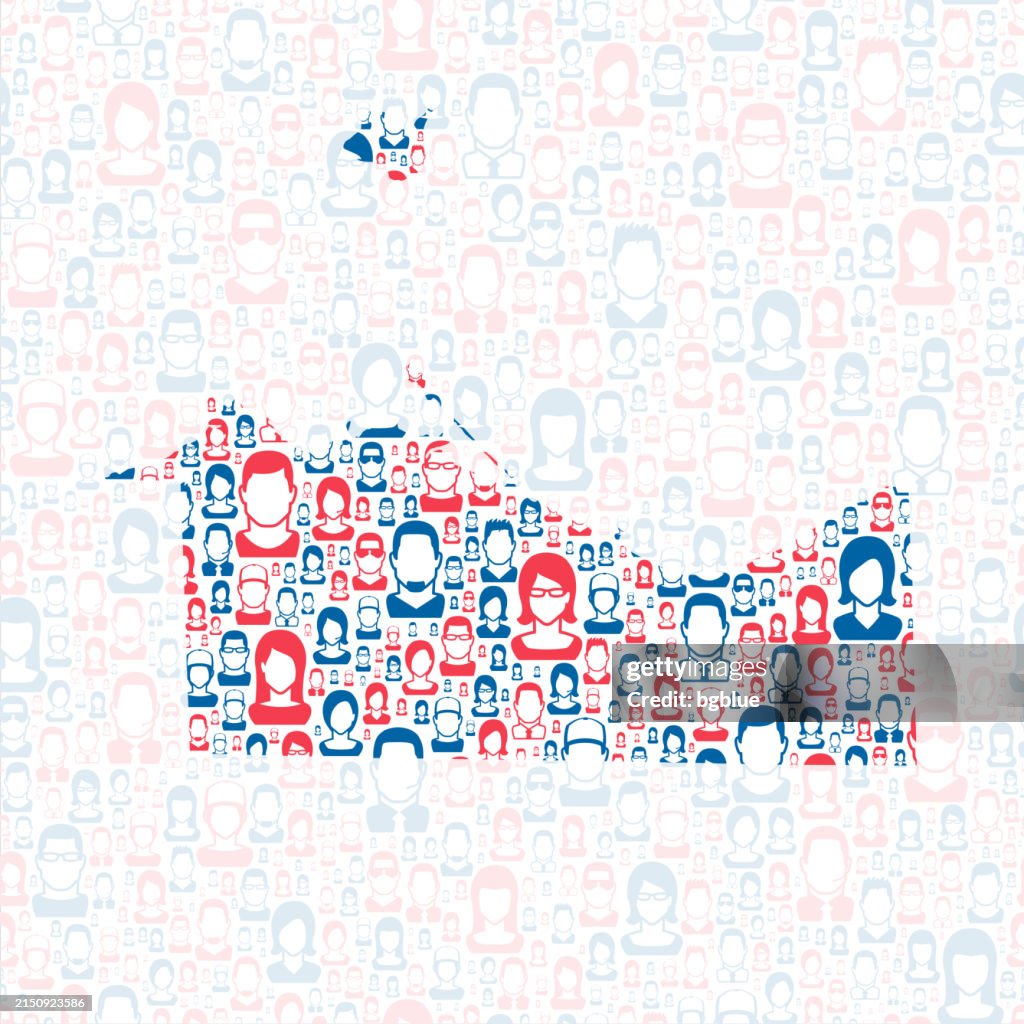 Erie County, Ohio. Map with blue and red People