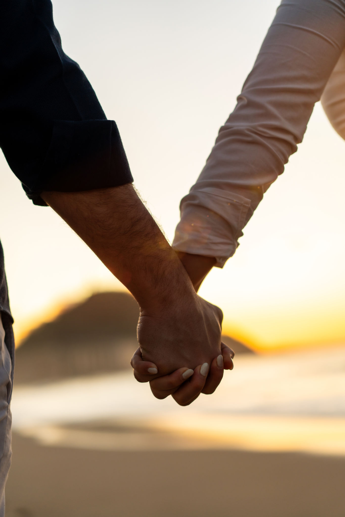 couple holding hands