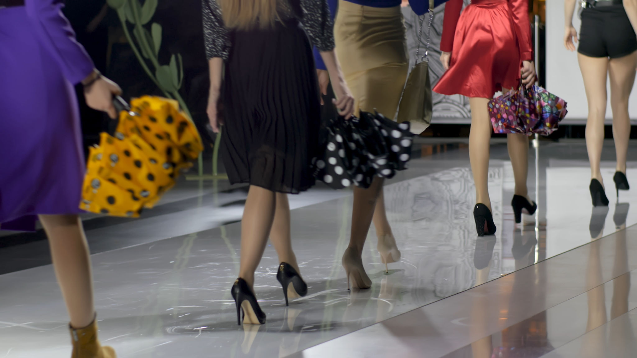 model on runway
