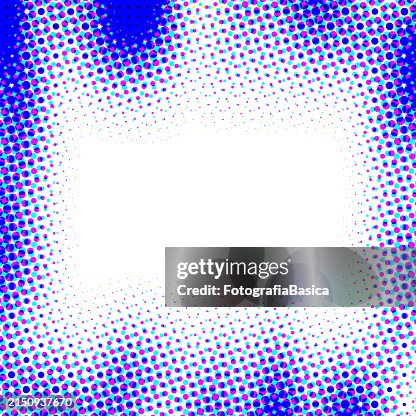 Blue half tone pattern frame Blue half tone pattern frame