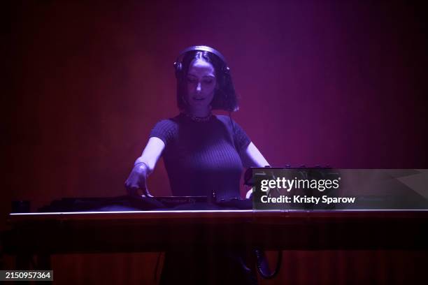 Belgian DJ and music producer, Amelie Lens performs at Le Zenith on April 30, 2024 in Paris, France.