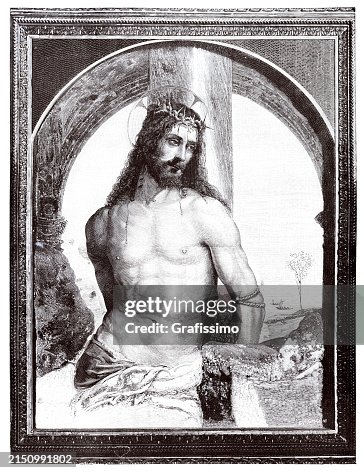Bound Column Jesus Christ Bound To The Column 1897 High-Res Vector Graphic - Getty ...