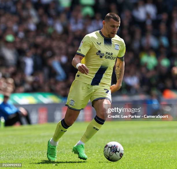 Preston North End's Milutin Osmajic during the Sky Bet Championship match between West Bromwich Albion and Preston North End at The Hawthorns on May...