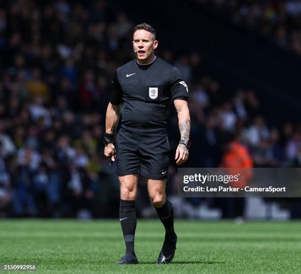 Referee Stephen Martin during the Sky Bet Championship match between West Bromwich Albion and Preston North End at The Hawthorns on May 4, 2024 in...