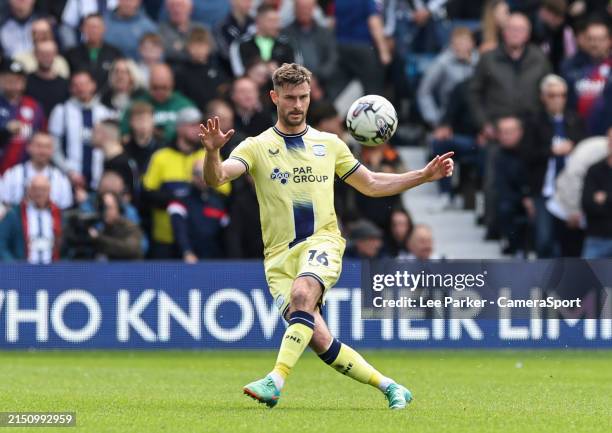 Preston North End's Andrew Hughes during the Sky Bet Championship match between West Bromwich Albion and Preston North End at The Hawthorns on May 4,...