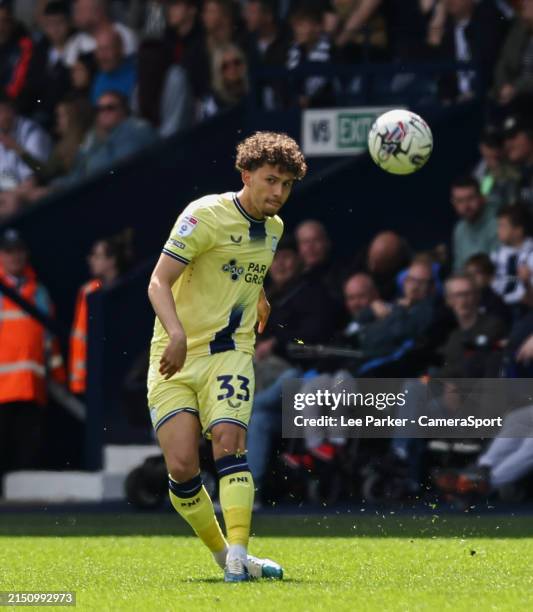 Preston North End's Kian Best during the Sky Bet Championship match between West Bromwich Albion and Preston North End at The Hawthorns on May 4,...