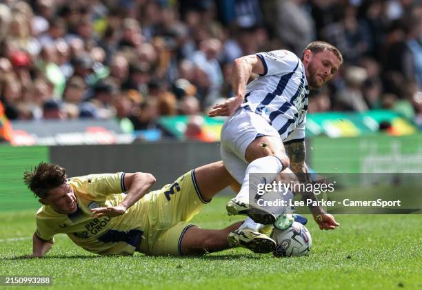 West Bromwich Albion's John Swift is fouled by Preston North End's Josh Sear during the Sky Bet Championship match between West Bromwich Albion and...