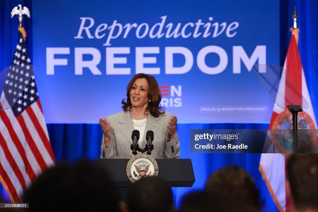VP Harris Campaigns In Florida As State's Restrictive Abortion Law Takes Effect