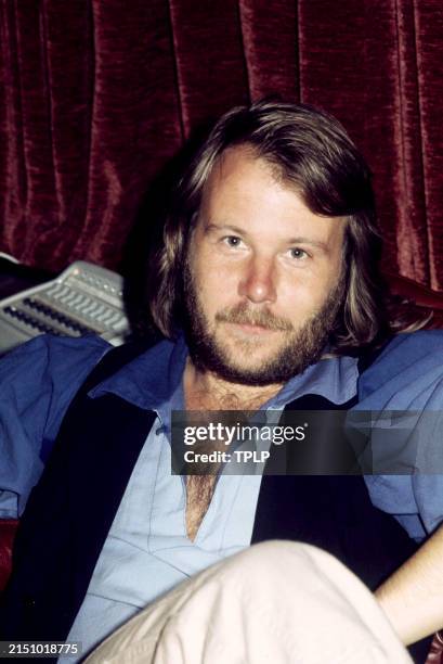Swedish musician Benny Andersson, of the supergroup ABBA, poses for a portrait at their Polar Studios in Stockholm, Sweden, circa 1977.