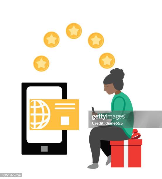 financial reward concept icon - debit card stock illustrations