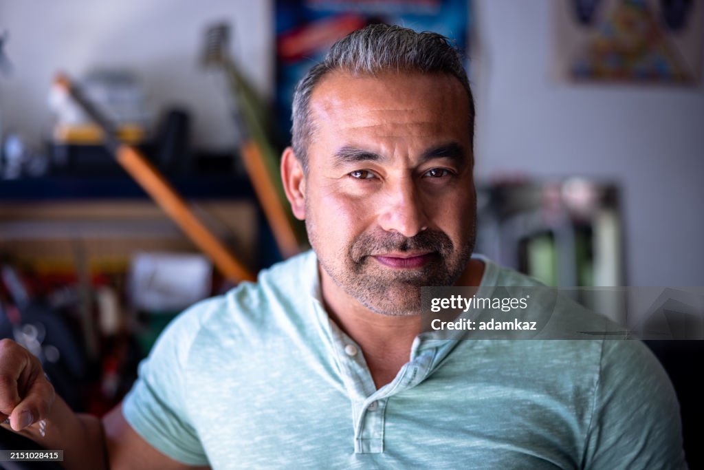 Handsome Mature Fit Hispanic Man