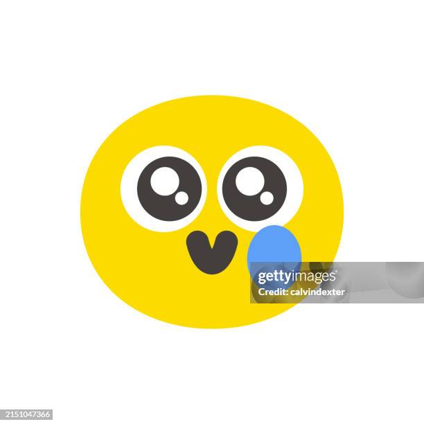 emoticon cute chubby design - before after face stock illustrations