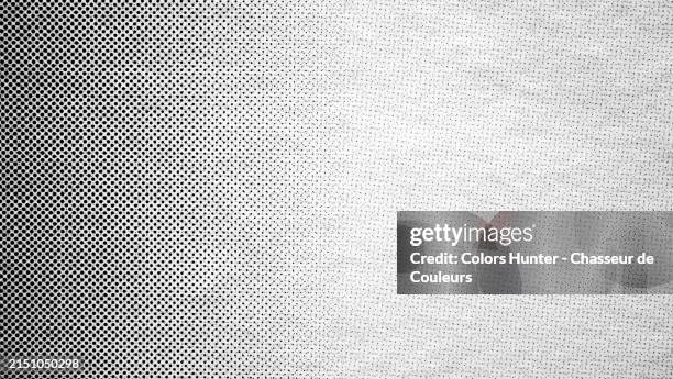 black and gray dots printed on white paper. macro photograph of a poster printed in offset (dot mesh). sunlight. black and wite.
paris, france. - halftone shading stock pictures, royalty-free photos & images