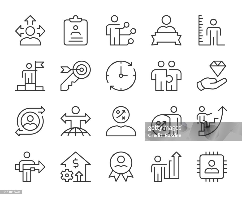 Personal Growth - Light Line Icons