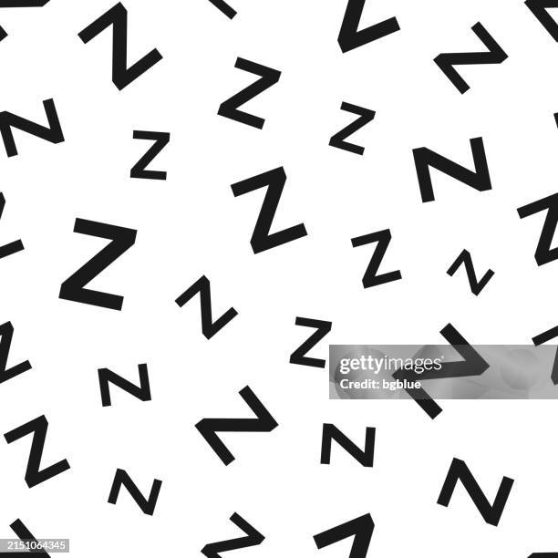 buchstabe z. nahtloses muster. symbole auf weißem hintergrund - buchstabe z stock-grafiken, -clipart, -cartoons und -symbole