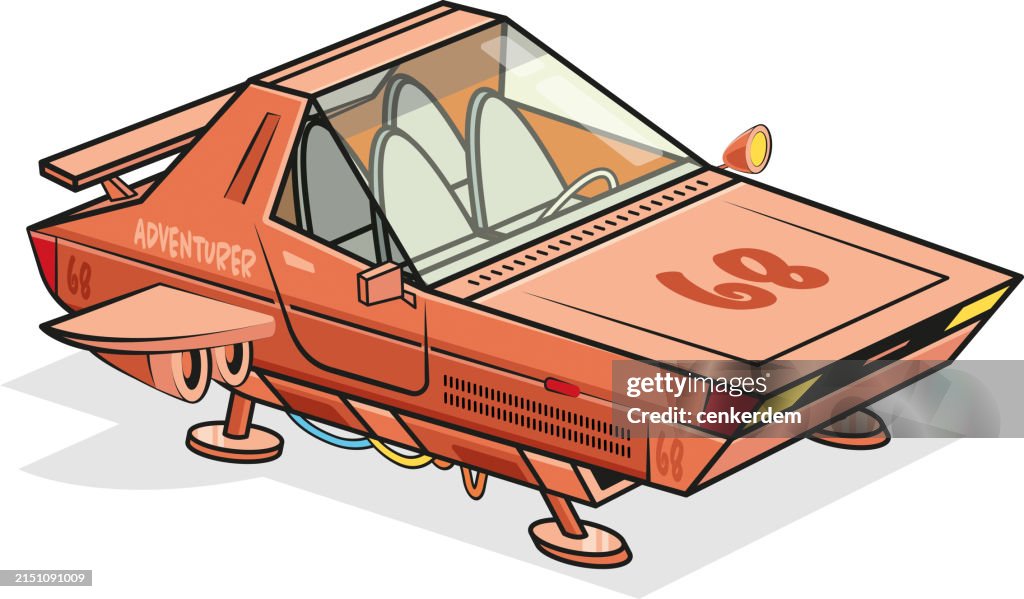 Flyin Car Vector Flying Car High-Res Vector Graphic - Getty Images
