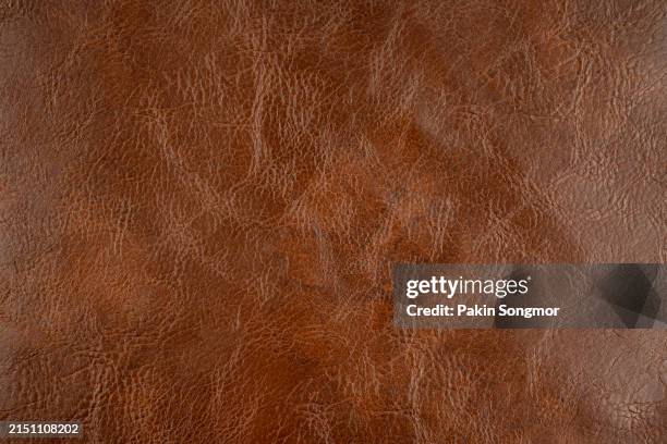 brown color leather is made from the hides of animals texture as background. - leather stock pictures, royalty-free photos & images