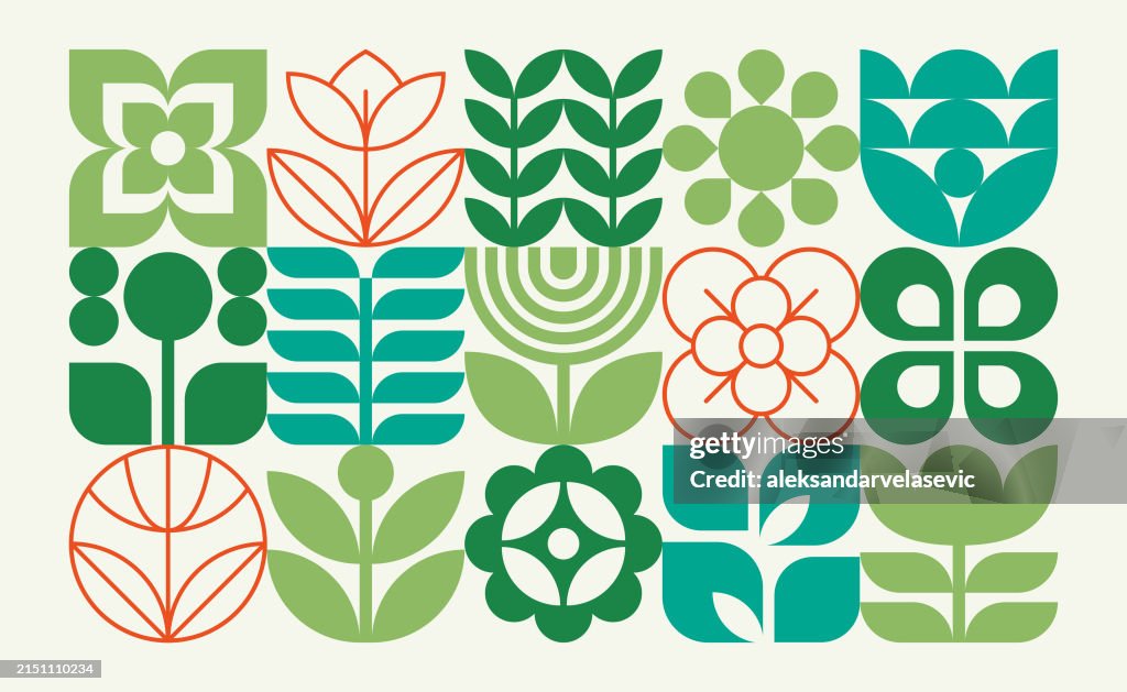 Modern Geometric Nature Background
