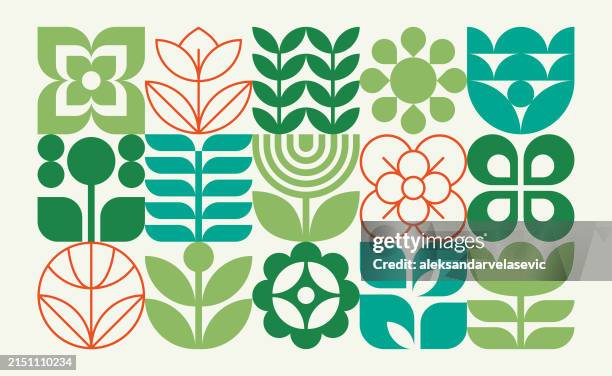 ilustrações de stock, clip art, desenhos animados e ícones de modern geometric nature background - cultura-escocesa