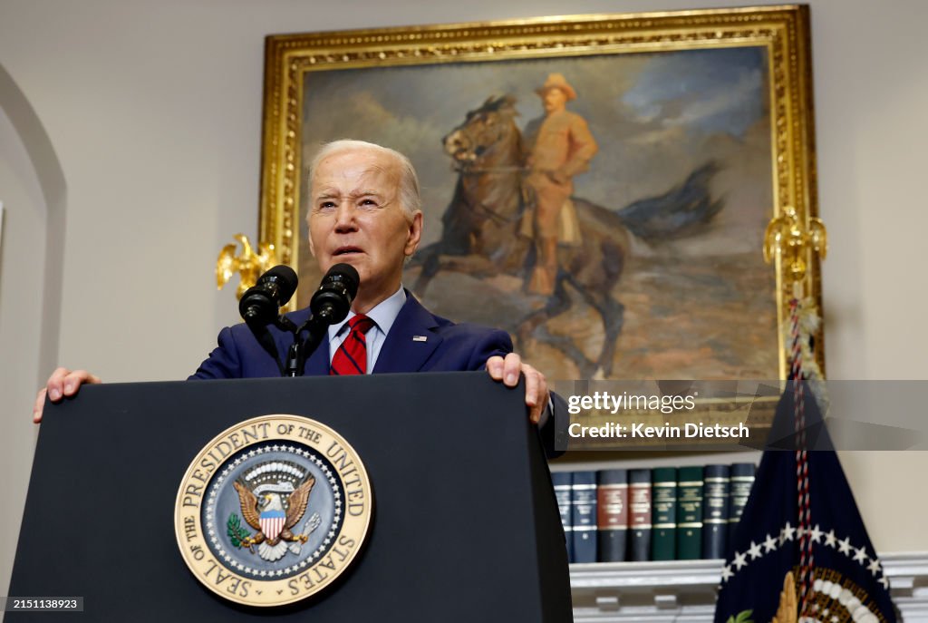 President Biden Delivers Remarks In The Roosevelt Room Of The White House
