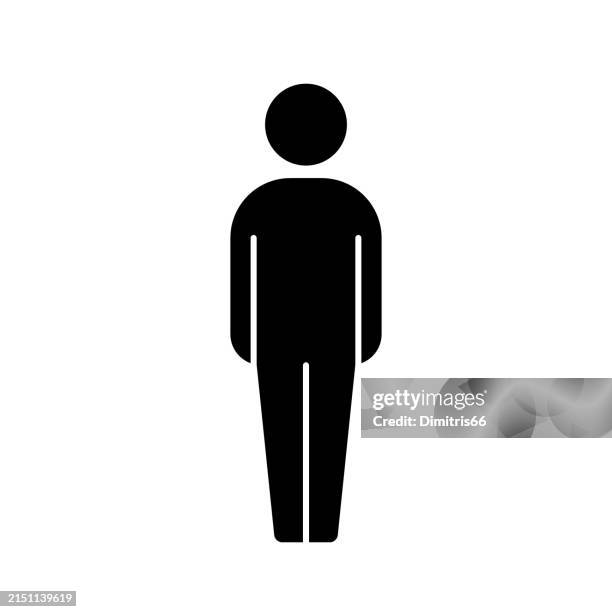 ilustrações, clipart, desenhos animados e ícones de single man stick figure icon - representação humana
