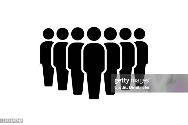 group of people icon - number 7 stock illustrations